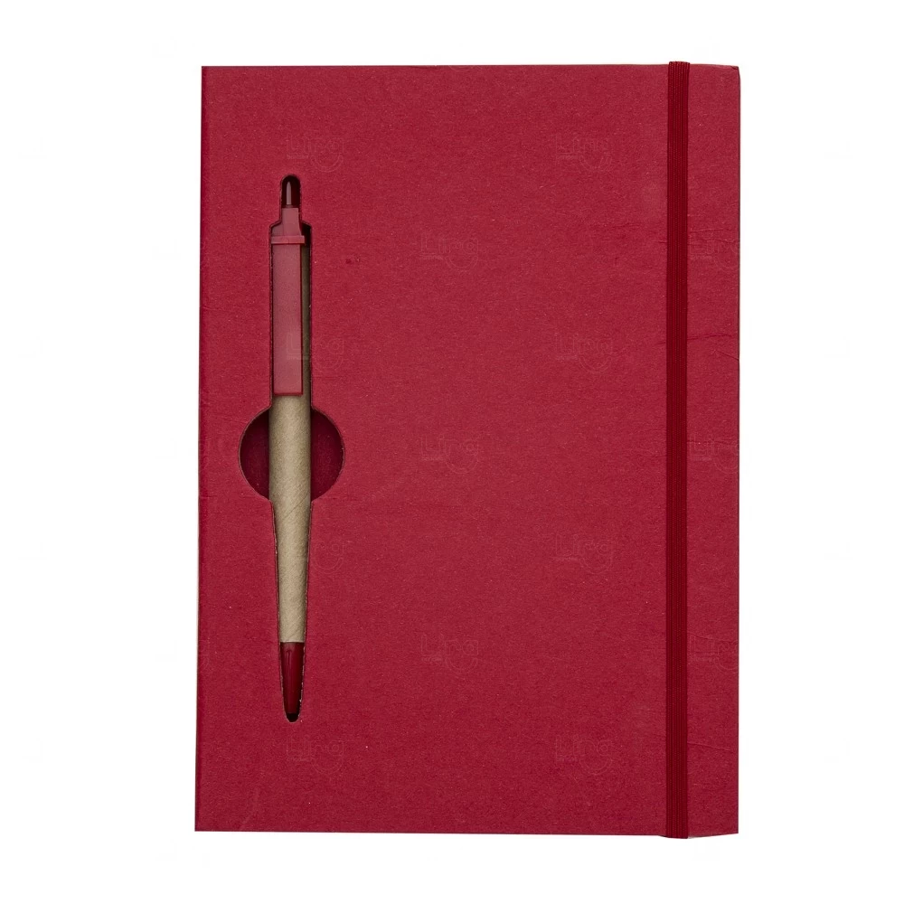 Caderno De Anotações Com Caneta Personalizada - 19,7 x 13,5 cm 