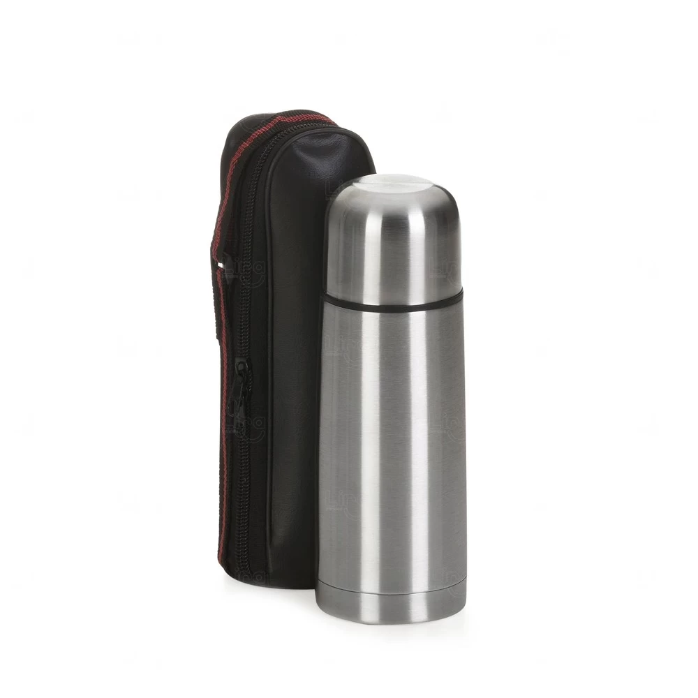 Mini Garrafa Personalizada Térmica de Inox - 350ml Preto