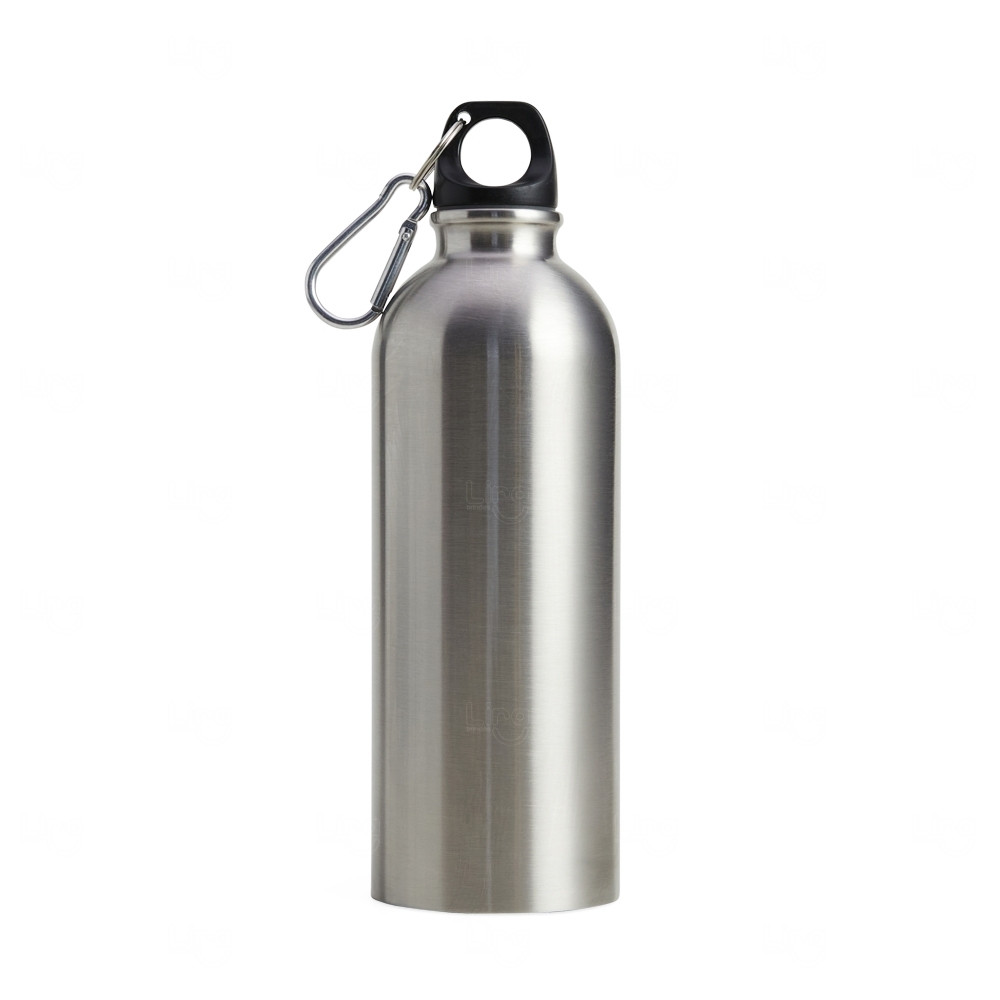 Squeeze Personalizado de Inox C/ Bico e Mosquetão - 500ml 