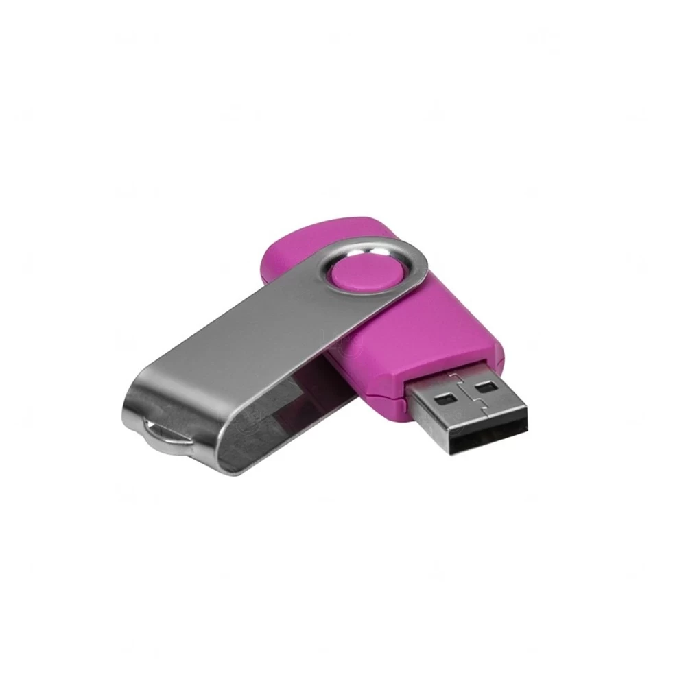 Pen Drive Personalizado Com Tampa Giratória - 8GB Rosa