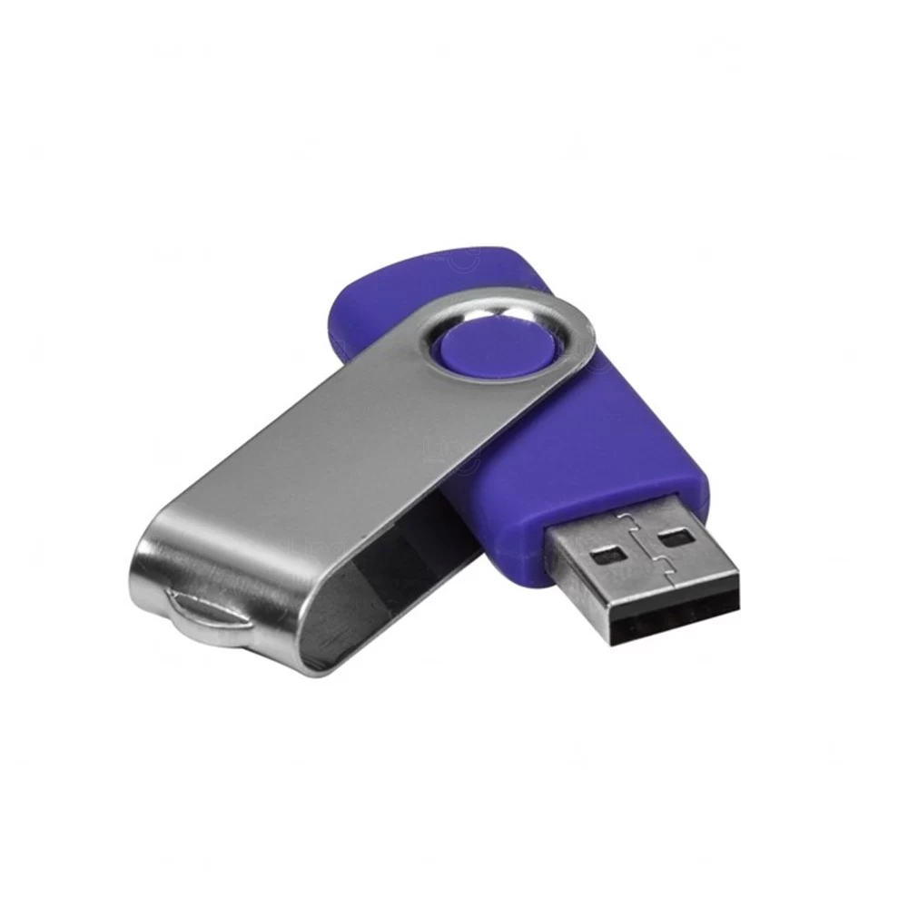 Pen Drive Personalizado Com Tampa Giratória - 8GB Roxo