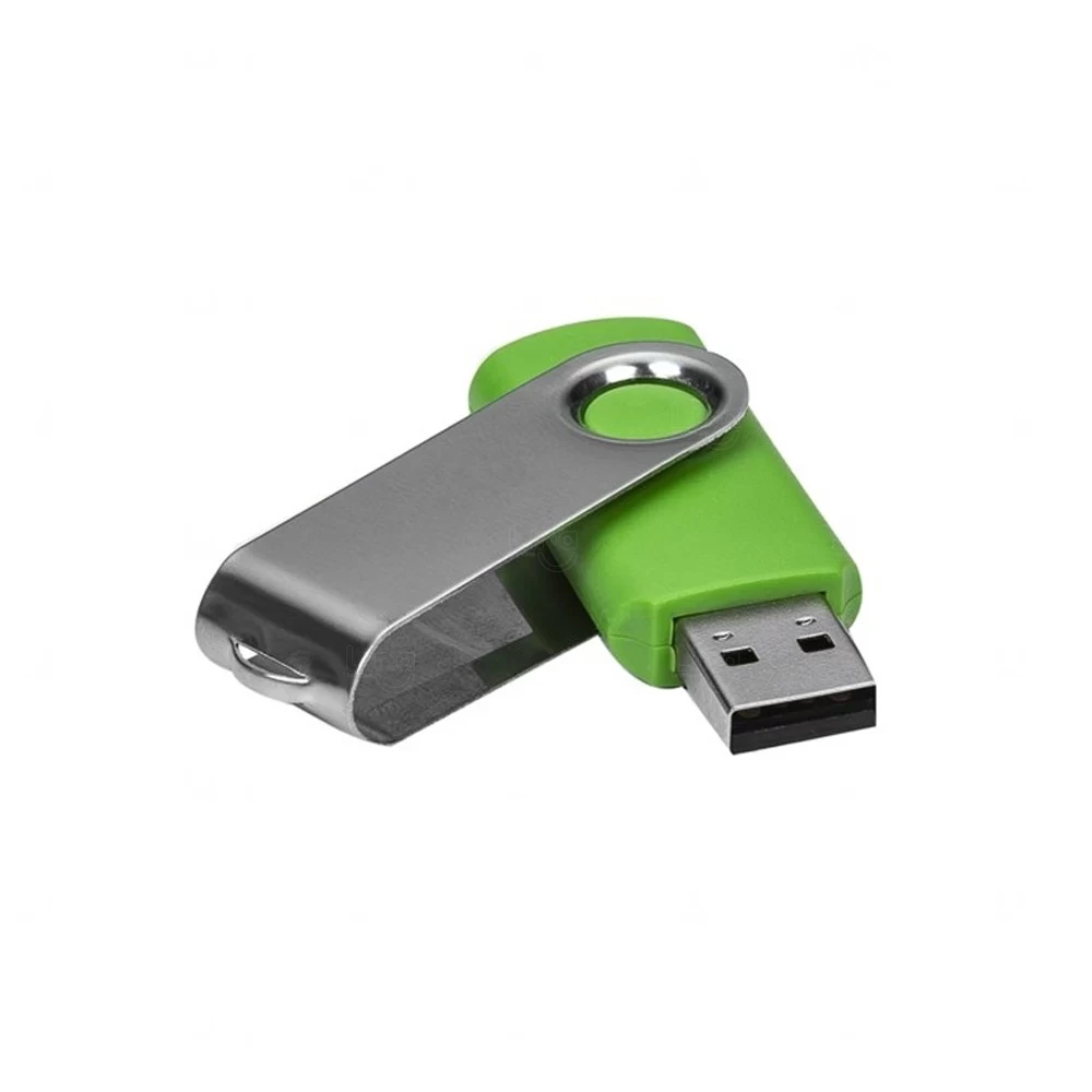 Pen Drive Personalizado Com Tampa Giratória - 8GB Verde