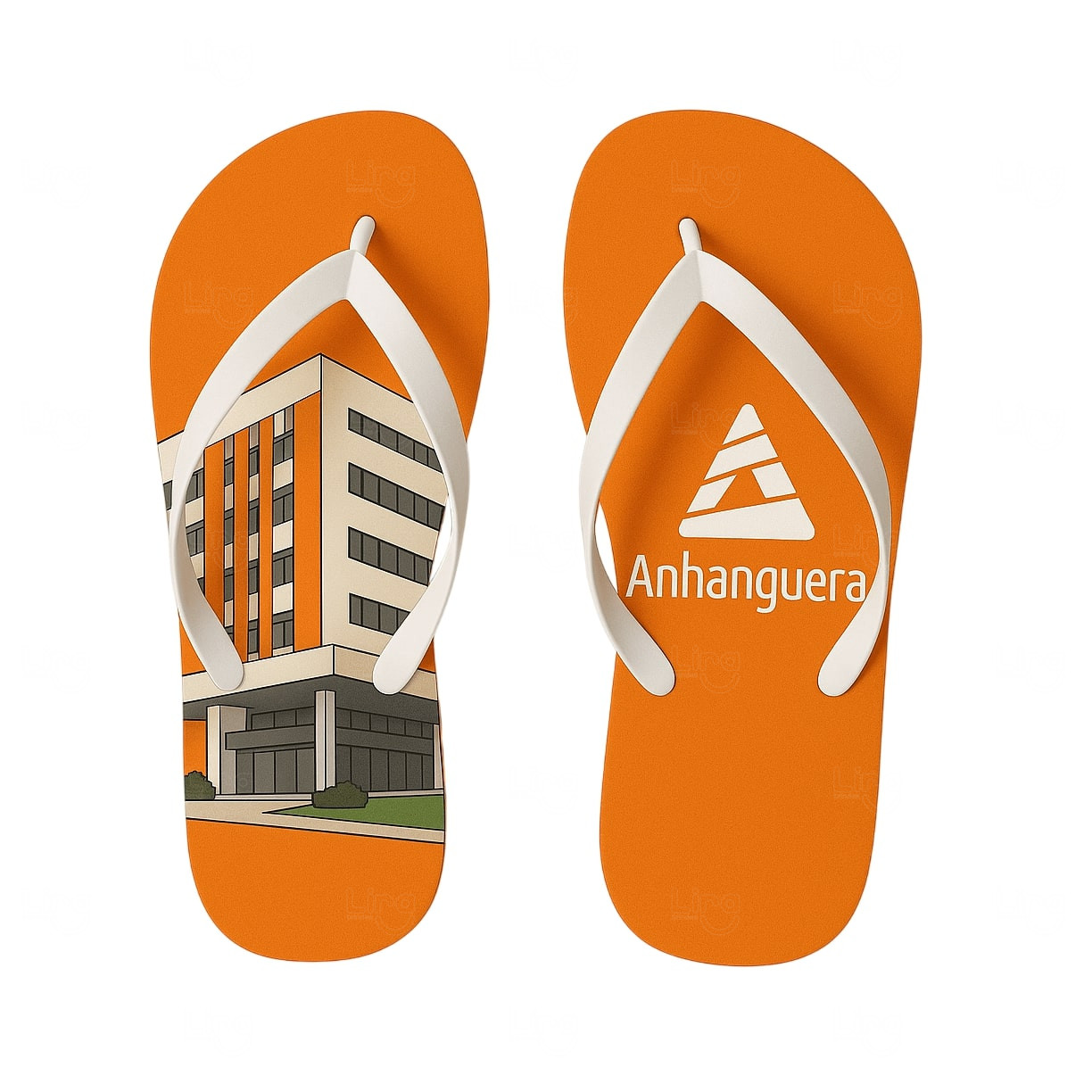 Chinelo 100% Personalizado Laranja