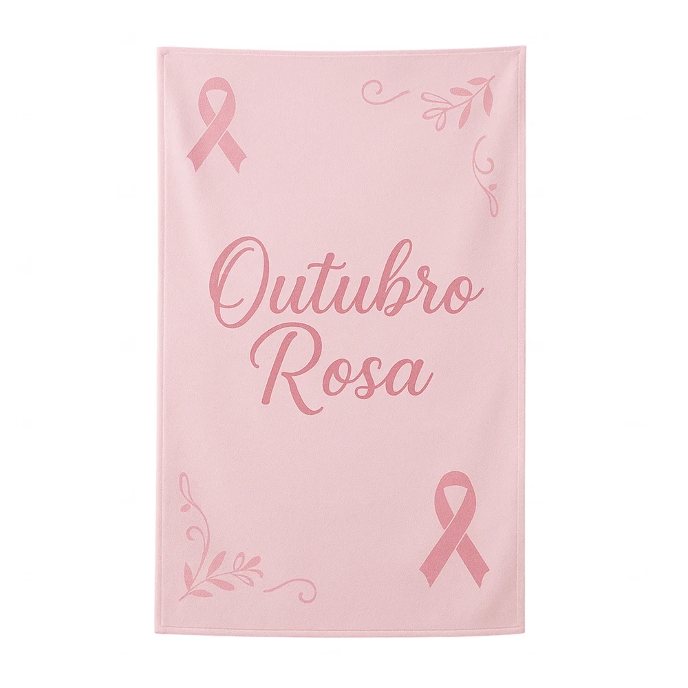 Toalha De Praia 100% Personalizada Rosa Claro