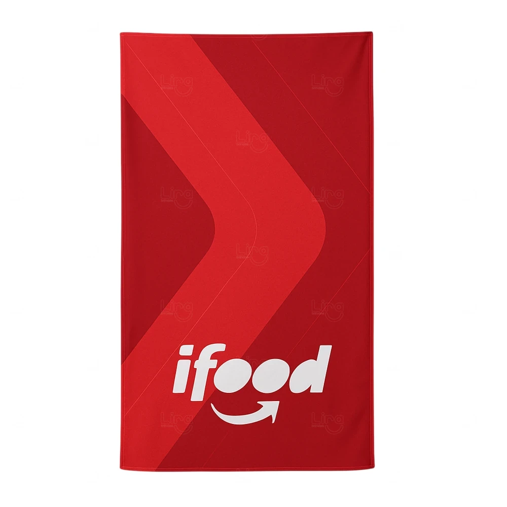 Toalha De Praia 100% Personalizada Vermelho