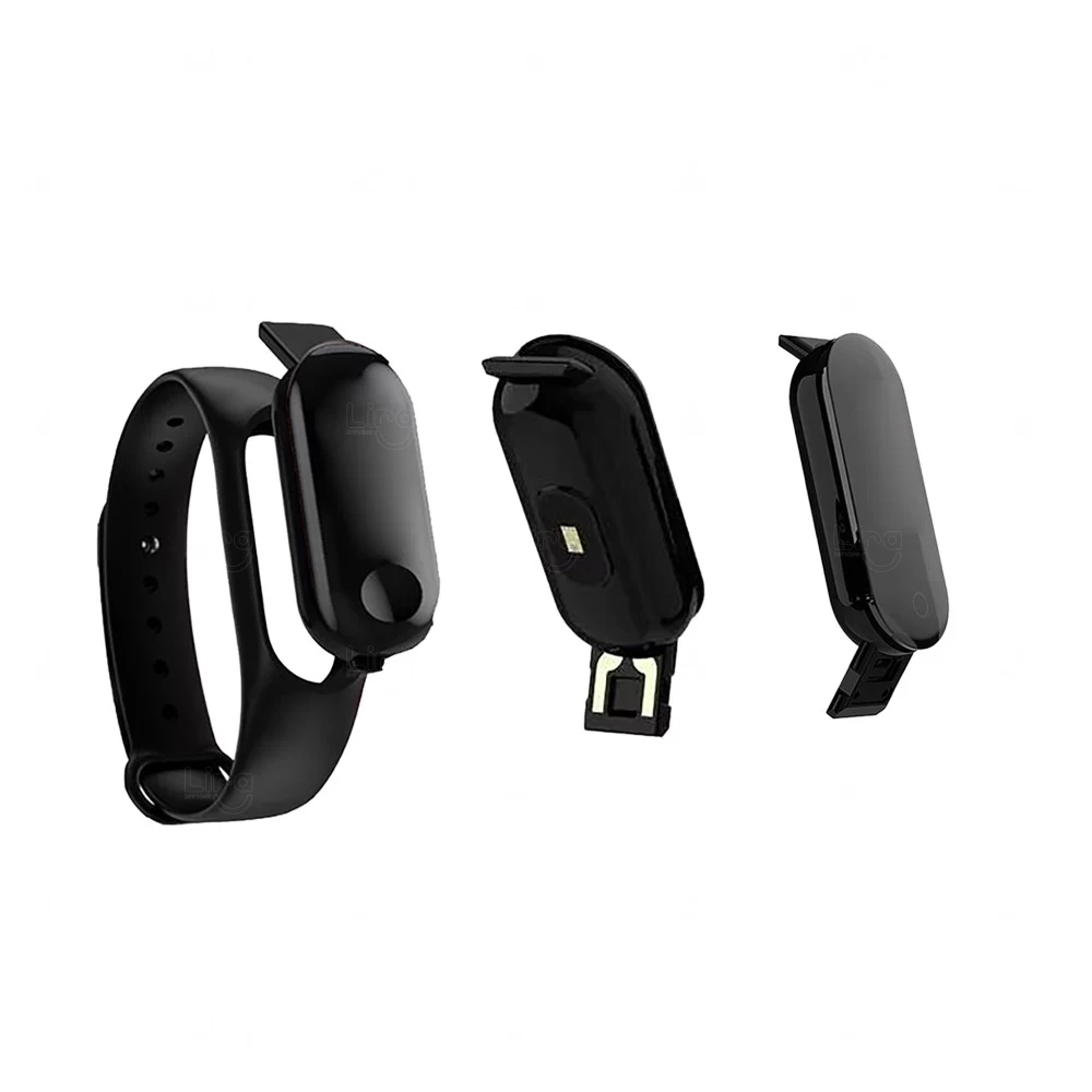 Relógio Smartband Black Pearl M3 Personalizada 