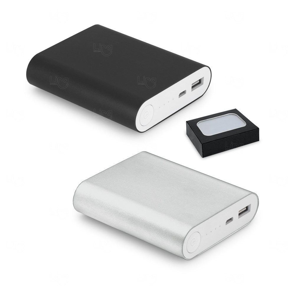 Power Bank em Alumínio 8.000 mAh Personalizado 