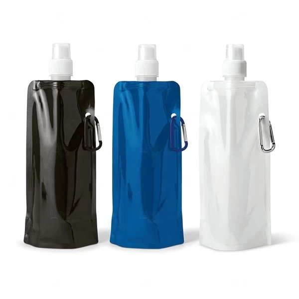 Squeeze Dobrável 460ml com Mosquetão Personalizado 
