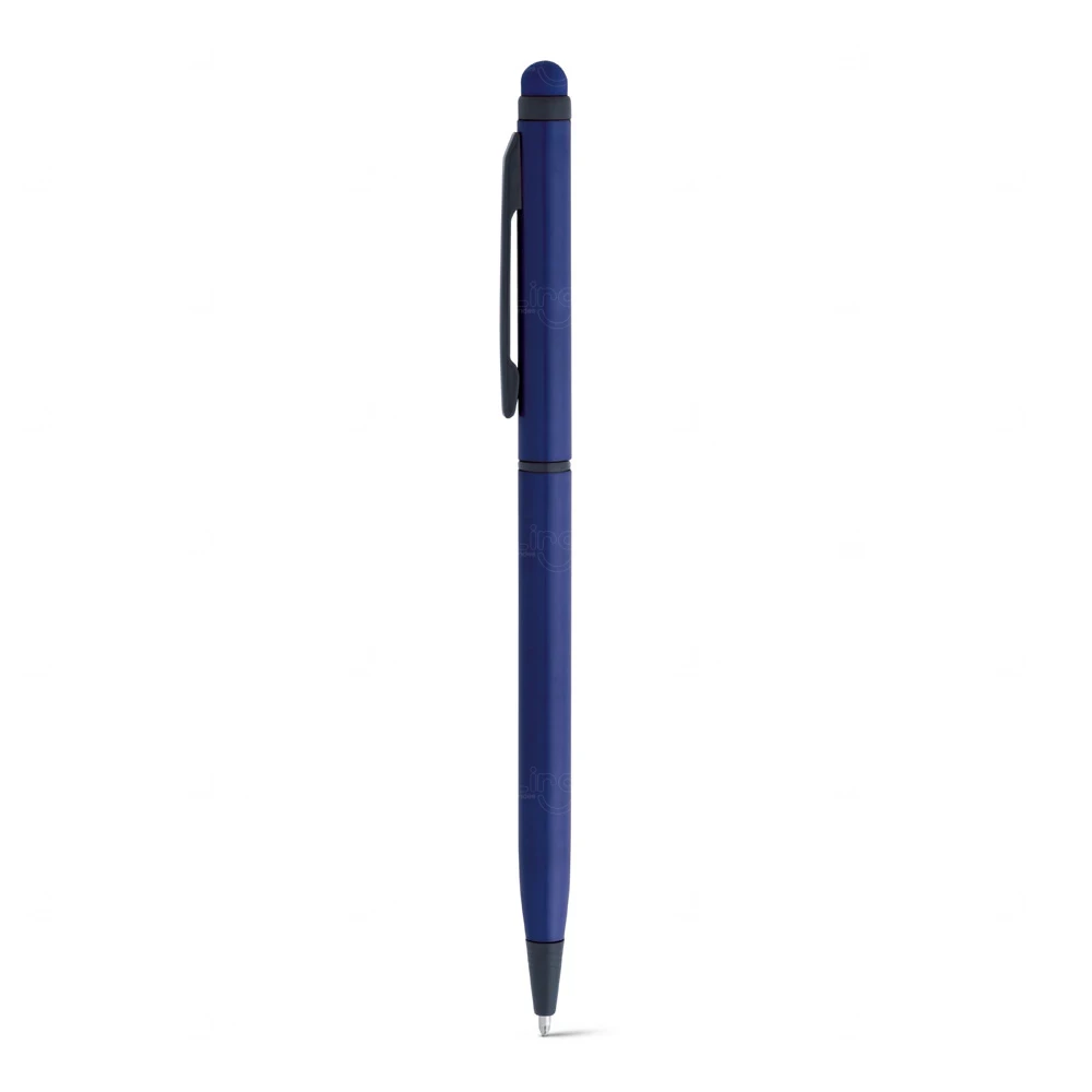 Caneta em Alumínio com Touch Personalizada Azul
