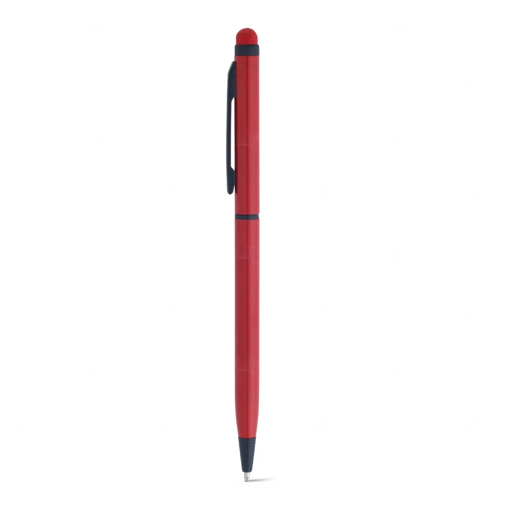 Caneta em Alumínio com Touch Personalizada Vermelho