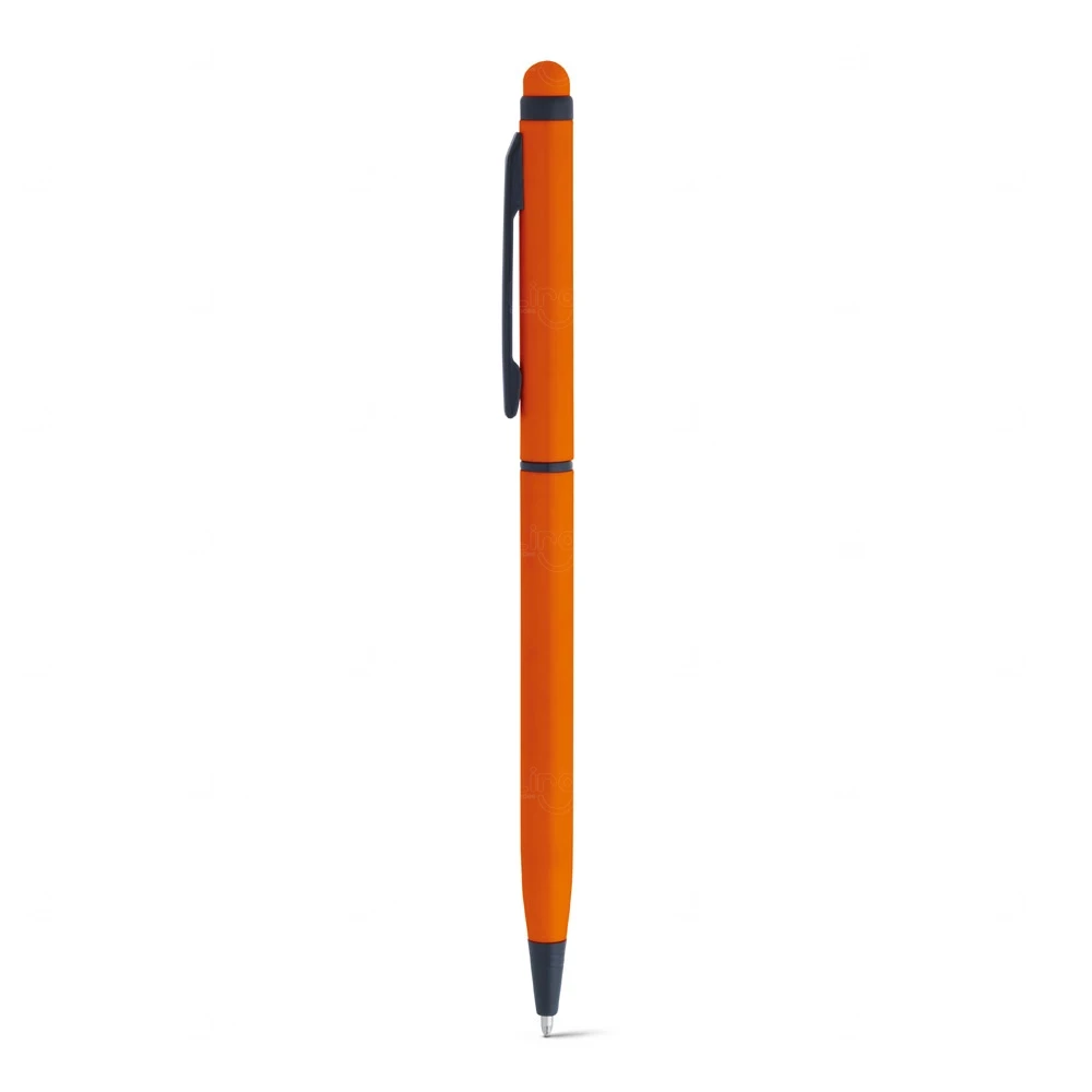 Caneta em Alumínio com Touch Personalizada Laranja