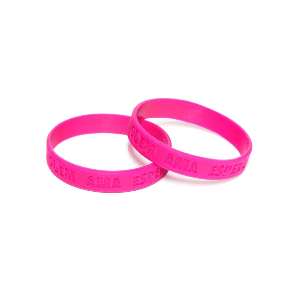 Pulseira Personalizada Silicone Colorblock 