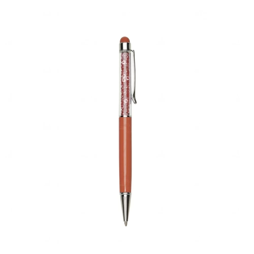 Caneta Touch Metal Personalizada Laranja e Laranja