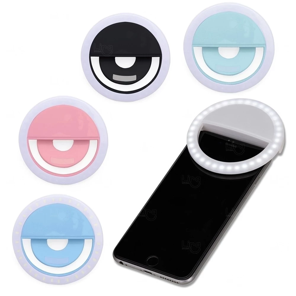 Anel de Iluminação Selfie Ring Recarregável Personalizado 