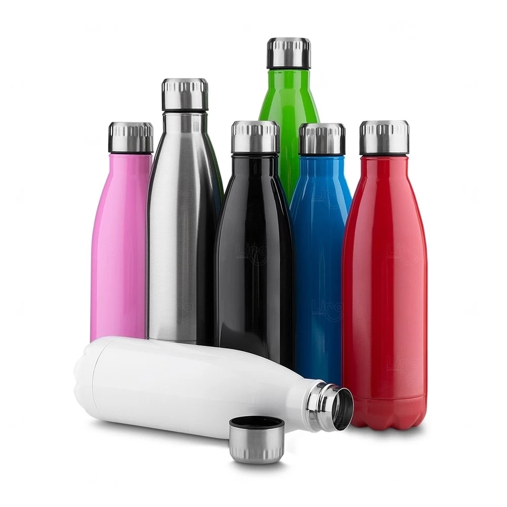 Garrafa Personalizada Inox Color Brilhante - 750ml 