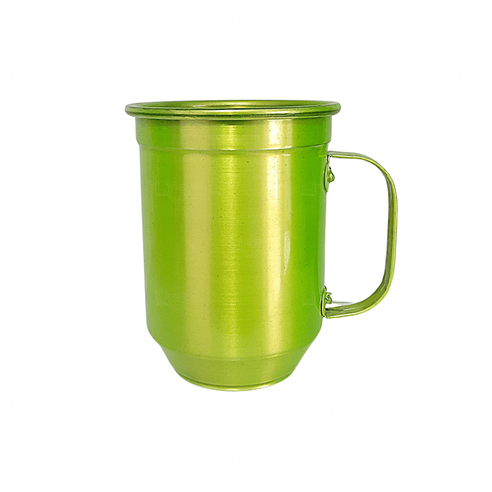 Caneca de Alumínio Personalizada - 500ml Verde Florescente