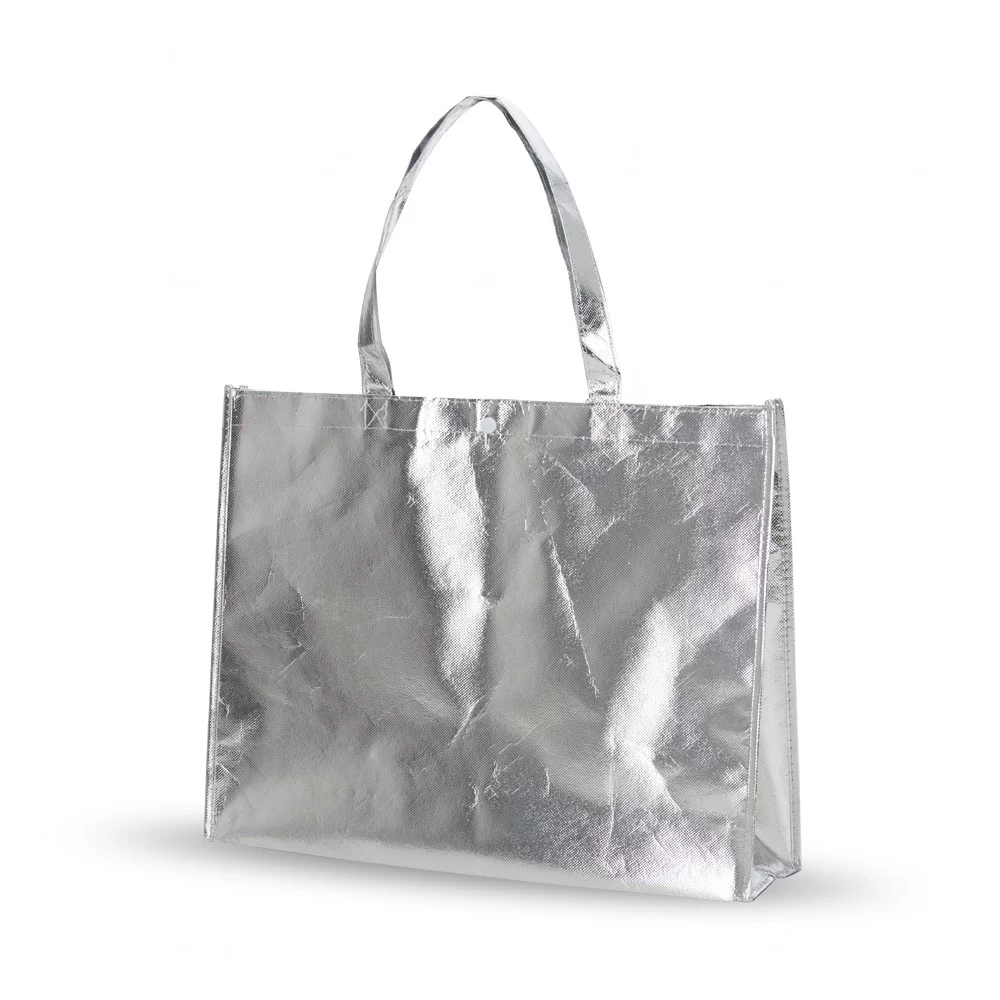 Sacola Metalizada em TNT Personalizada - 35 x 45,5 cm 