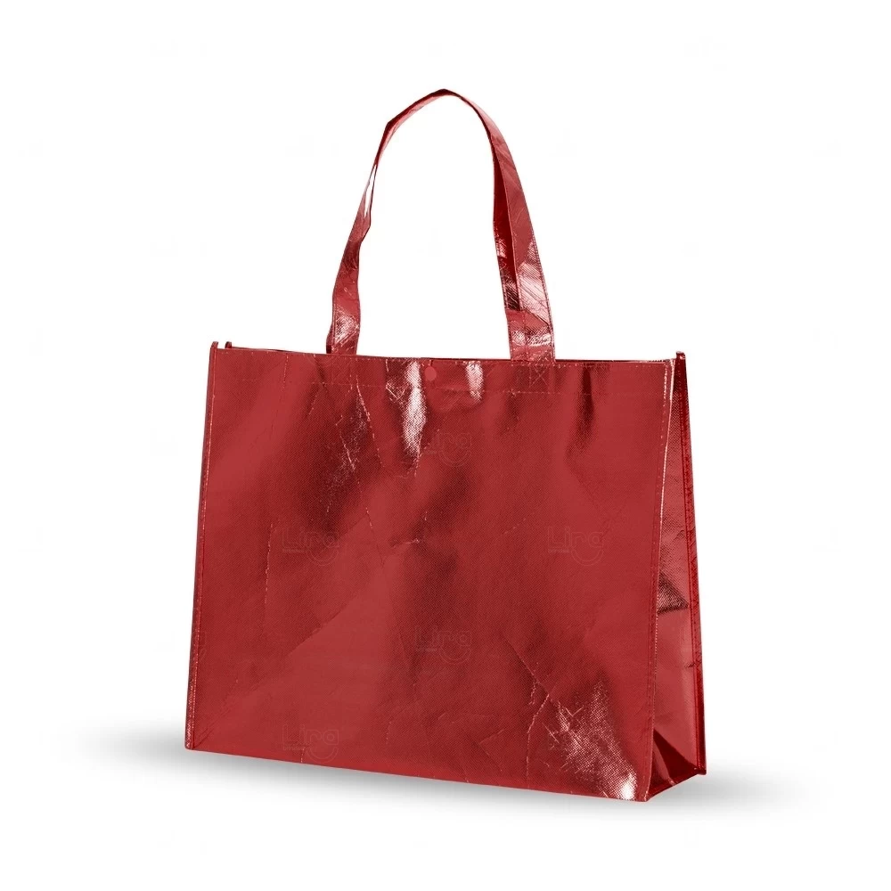 Sacola Metalizada em TNT Personalizada - 35 x 45,5 cm 