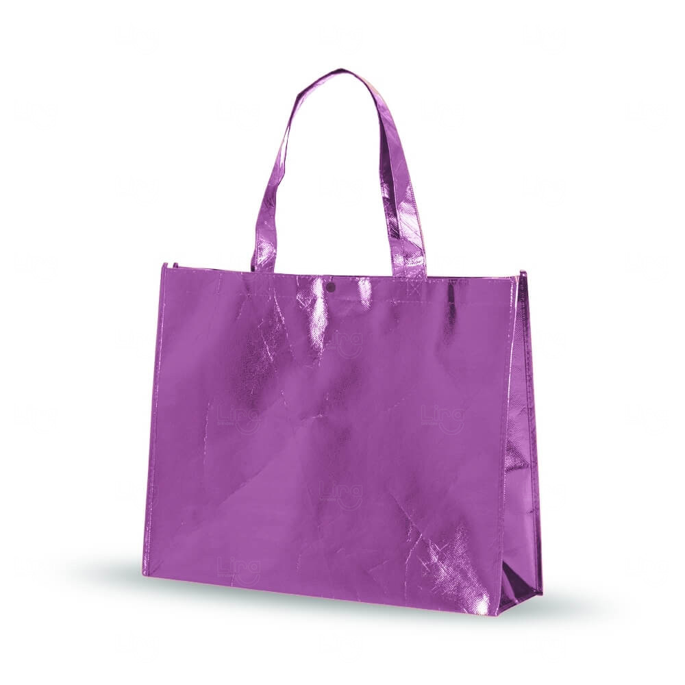Sacola Metalizada em TNT Personalizada - 35 x 45,5 cm 