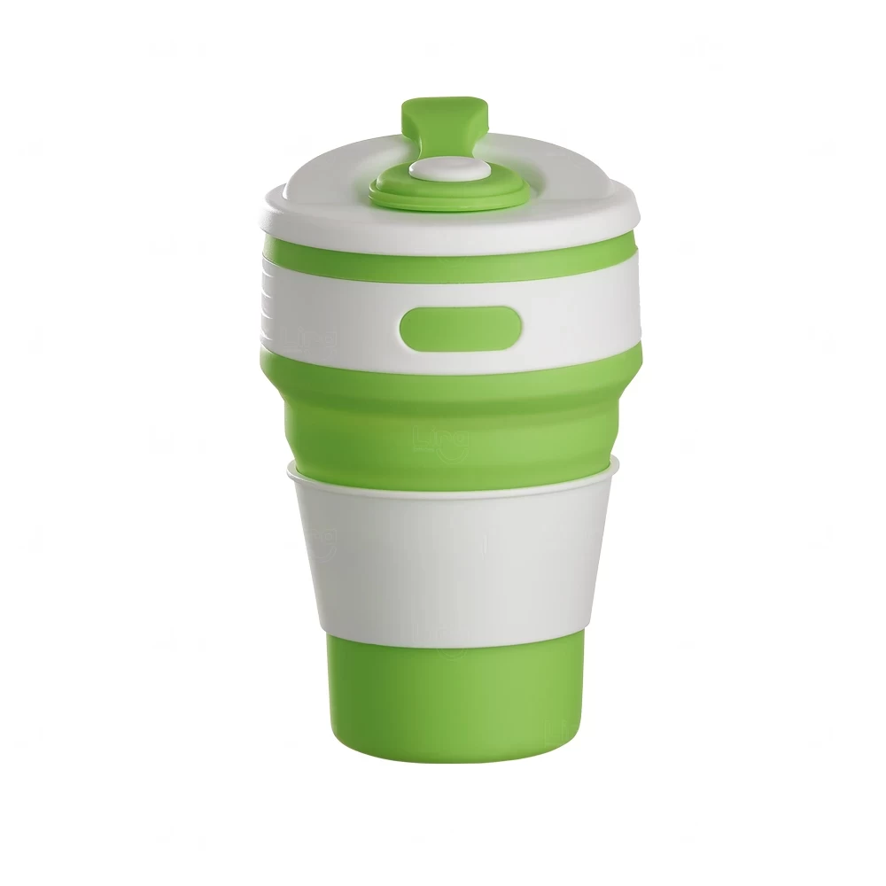 Copo Retrátil de Silicone 350ml Personalizado 