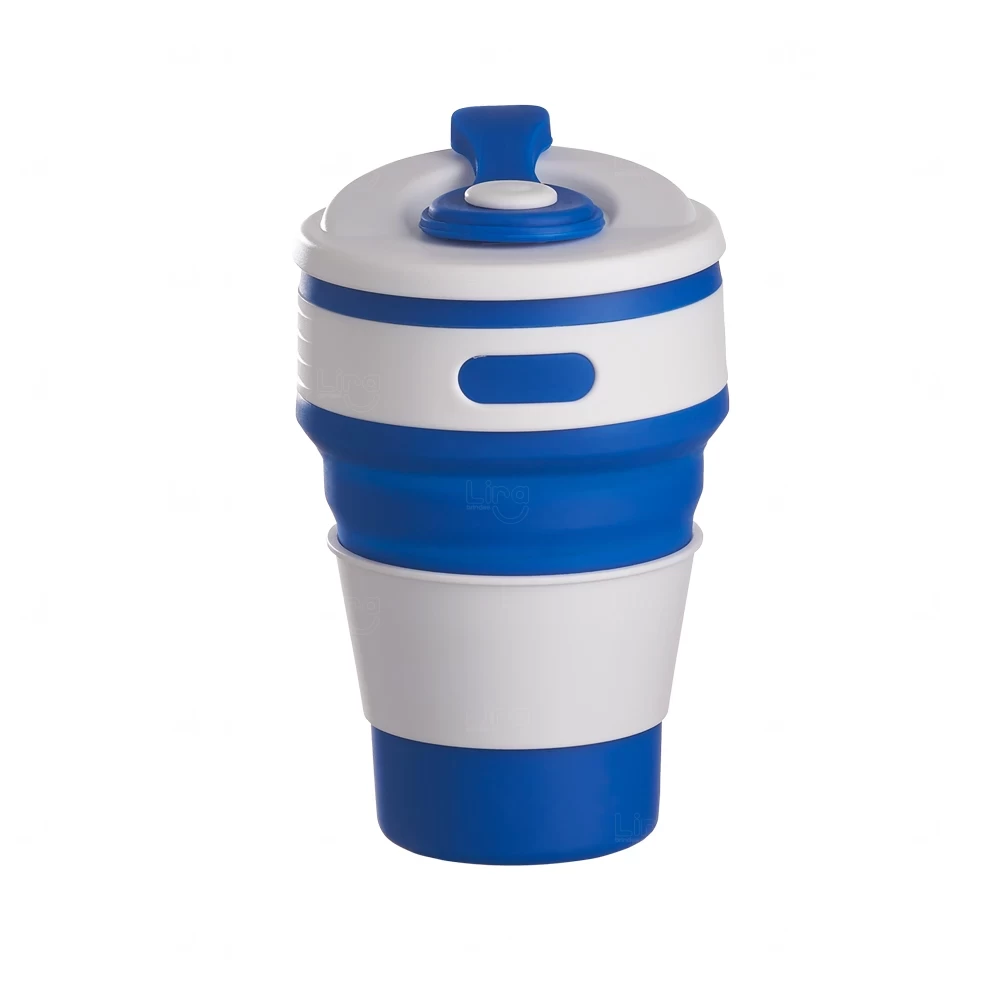 Copo Retrátil de Silicone 350ml Personalizado 