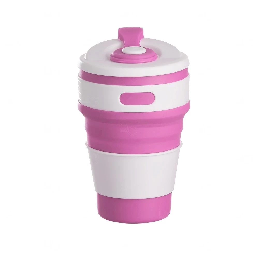 Copo Retrátil de Silicone 350ml Personalizado 