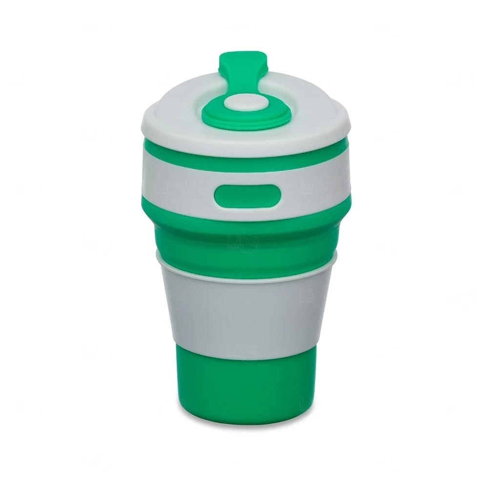 Copo Retrátil de Silicone 350ml Personalizado 