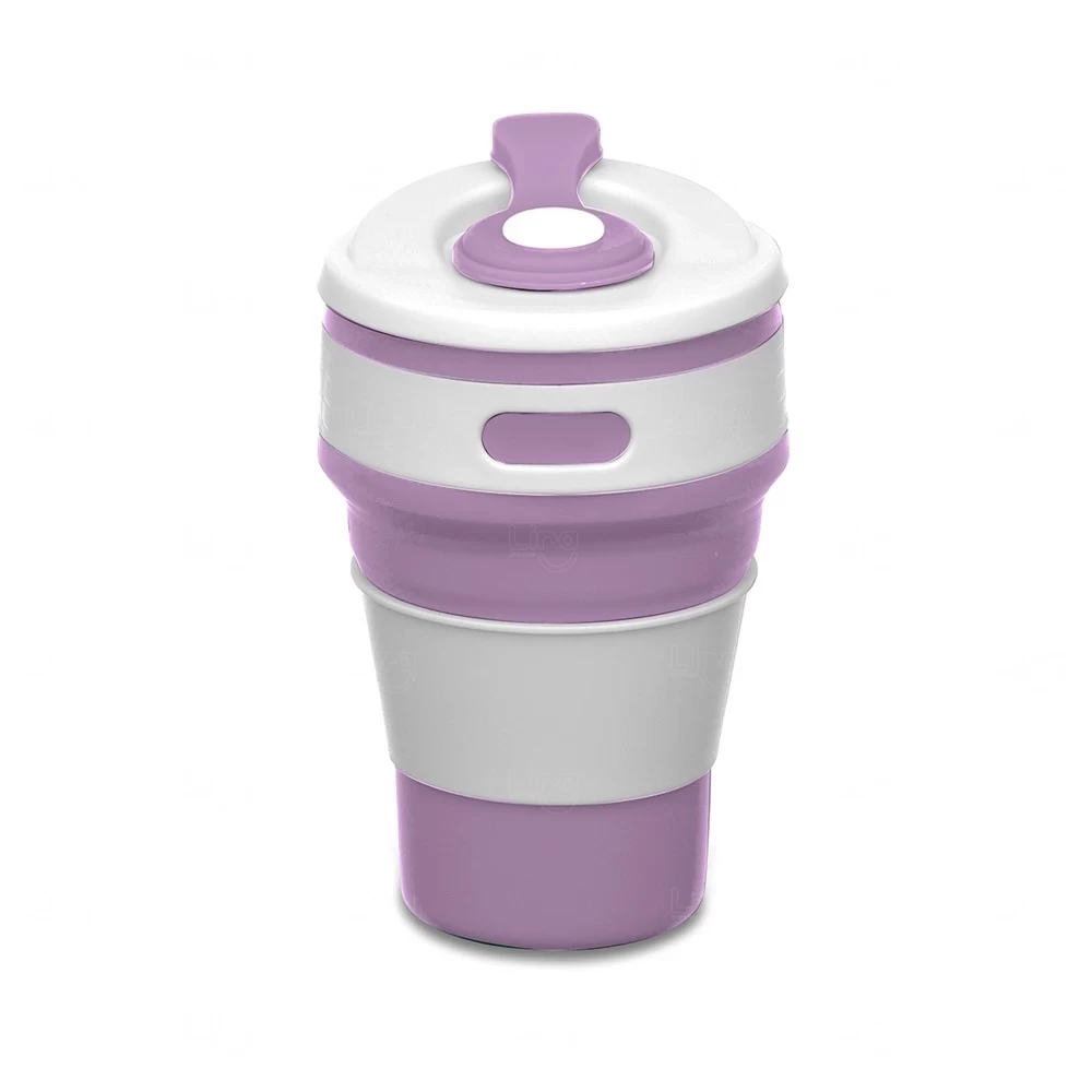 Copo Retrátil de Silicone 350ml Personalizado 