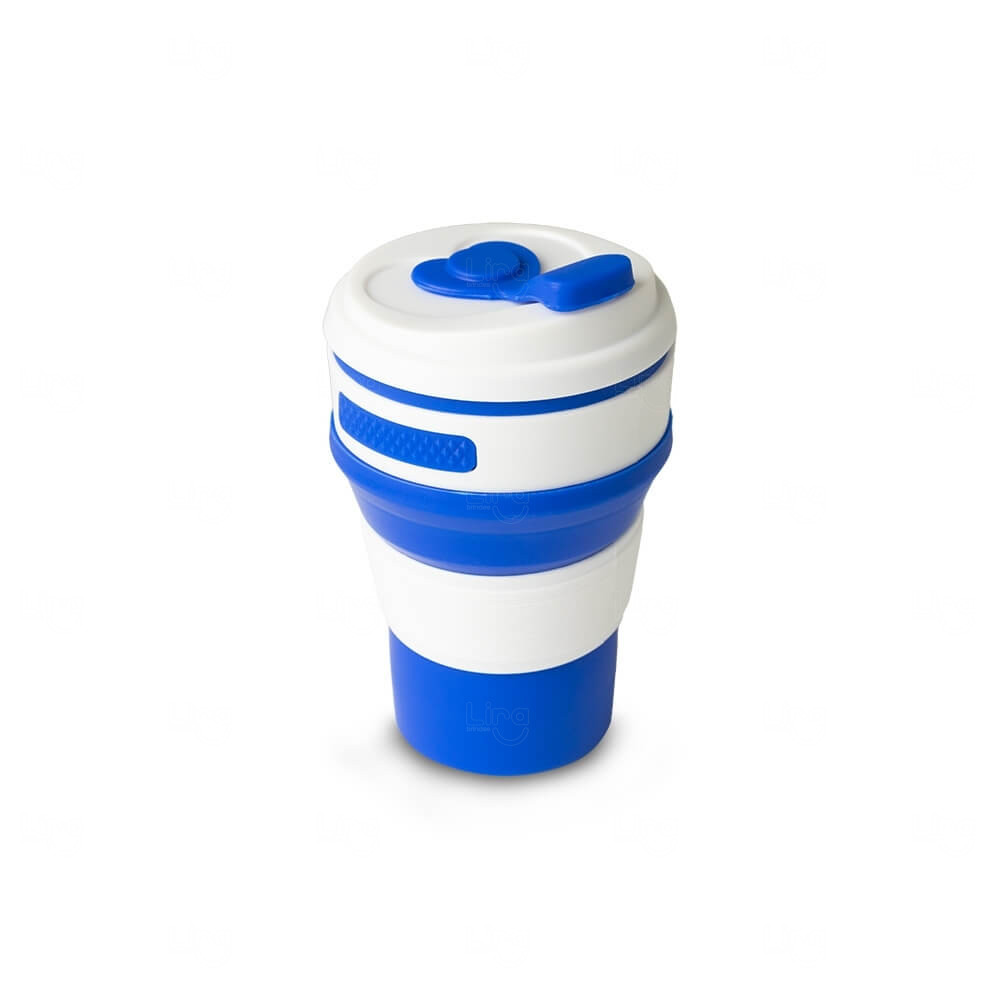 Copo Retrátil de Silicone 350ml Personalizado 