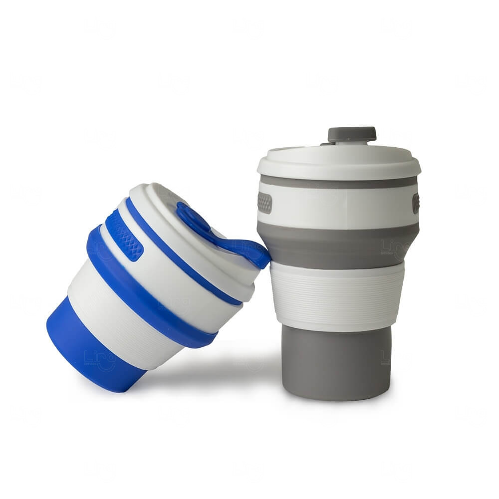 Copo Retrátil de Silicone 350ml Personalizado 