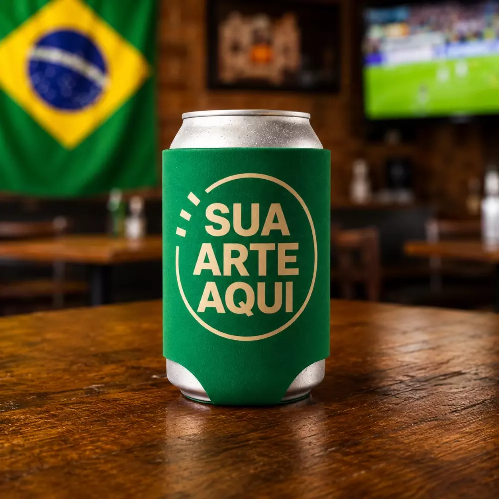 Porta Latas em Neoprene Personalizado - 9 x 13,5 cm 