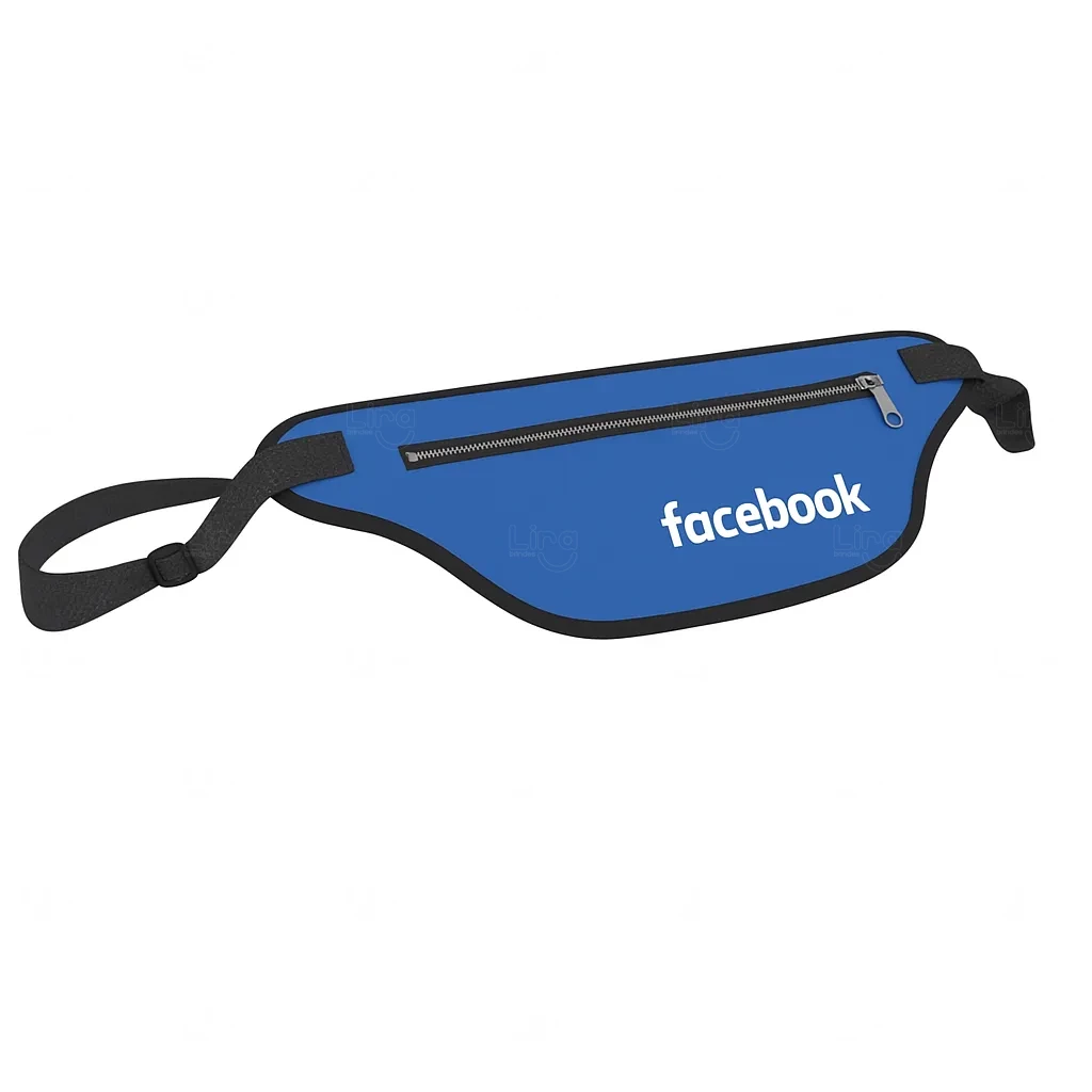 Pochete em Neoprene Personalizada - 33 x 13 cm Azul