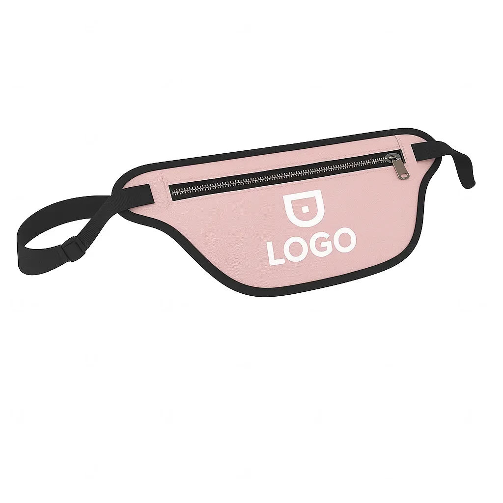 Pochete em Neoprene Personalizada - 33 x 13 cm Rosa Claro