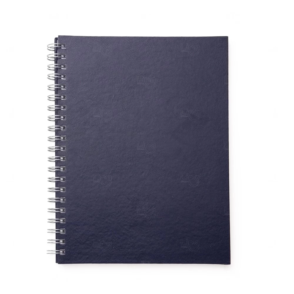 Caderno Couro Sintético e Espiral Personalizado -  28,3 x 22,3 cm 