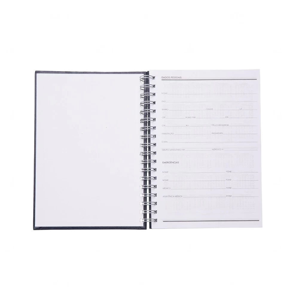 Caderno de Couro Sintético Personalizado - 24,3 x 18,4 cm 