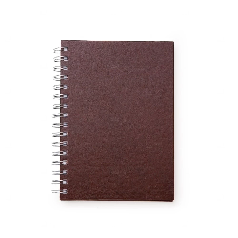 Caderno de Couro Sintético Personalizado - 21,3 x 16 cm 