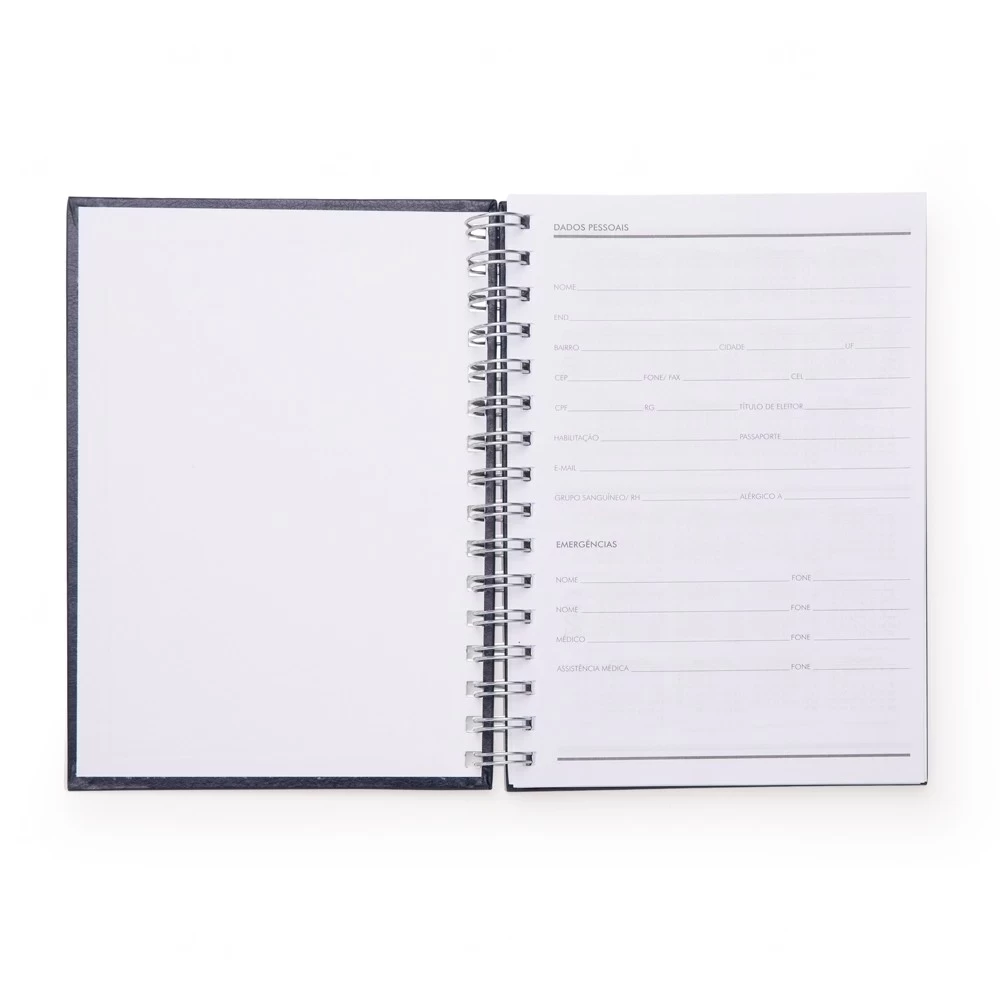 Caderno de Couro Sintético Personalizado - 21,3 x 16 cm 