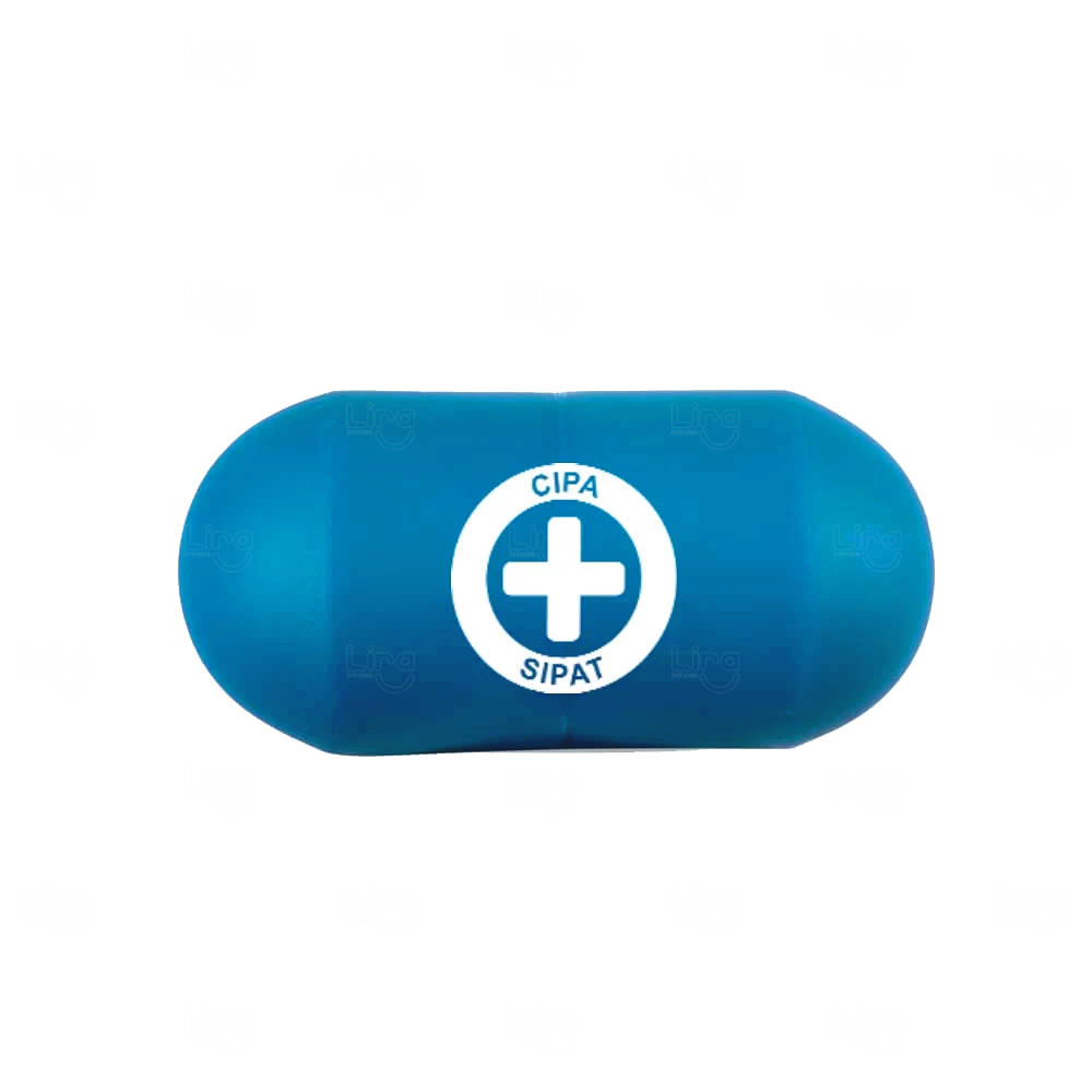 Capsula Anti Stress Personalizada Azul Claro