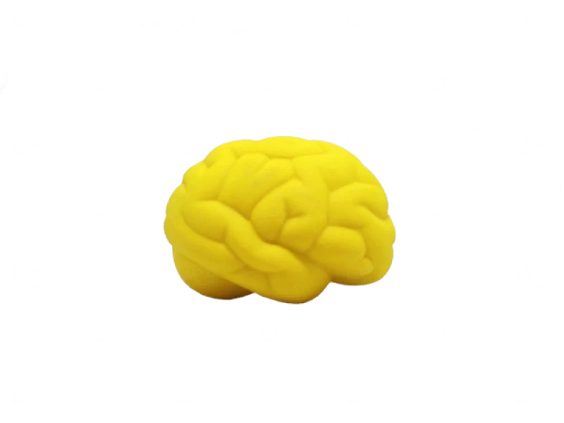 Cérebro Anti Stress Personalizado Amarelo