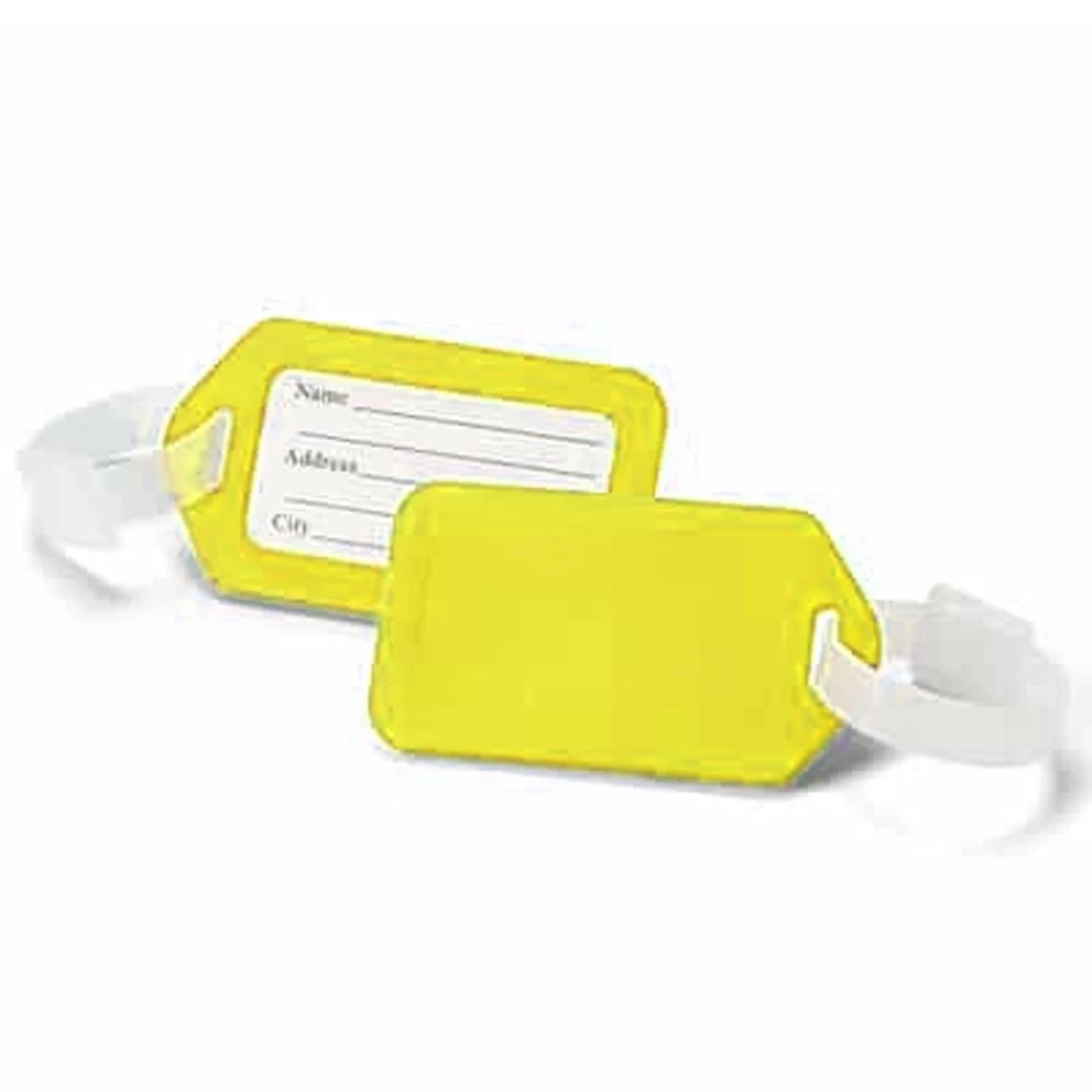 Tag de Mala Retangular Personalizada Amarelo