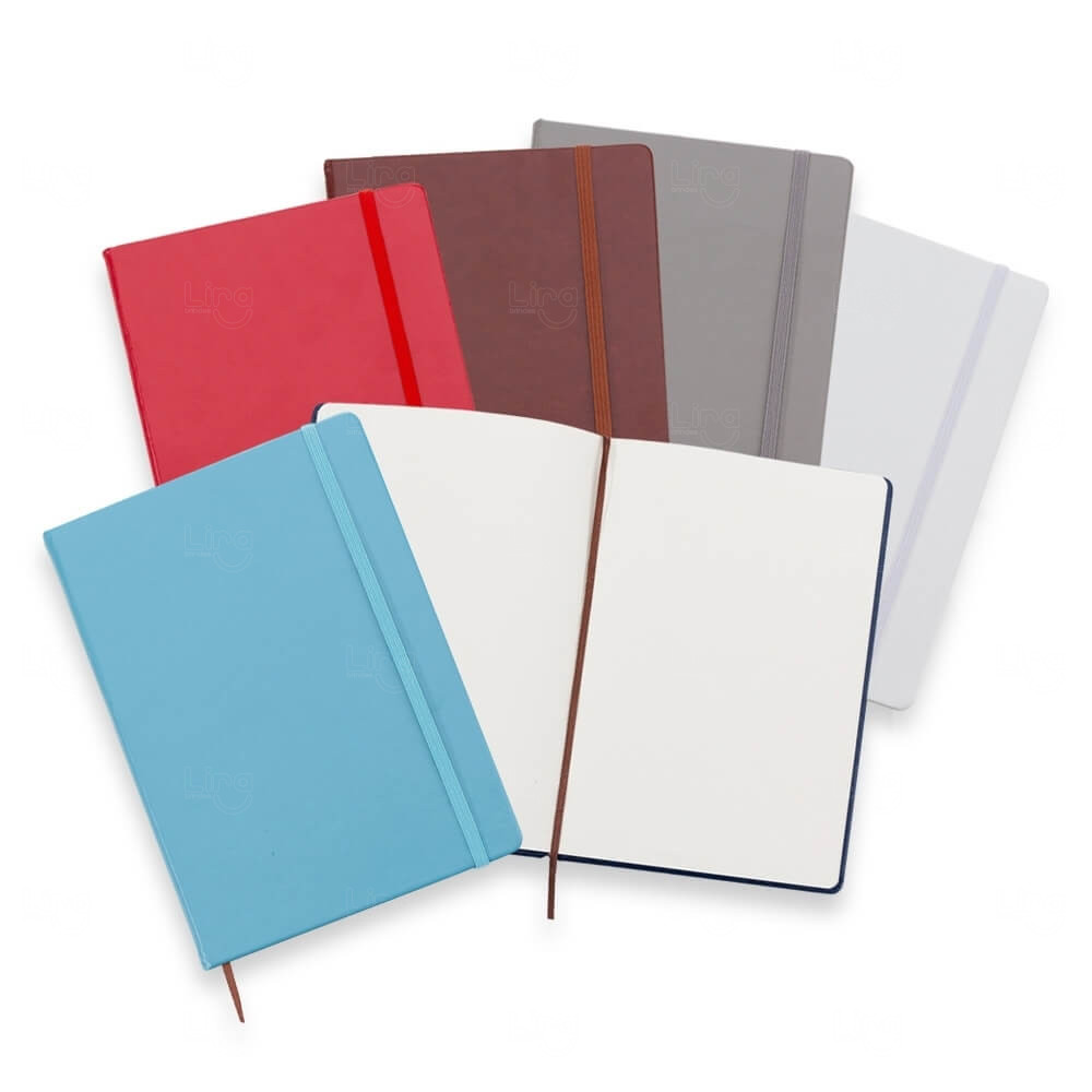 Moleskine de Couro Sintético Personalizado - 21,4 x 14,7 cm 
