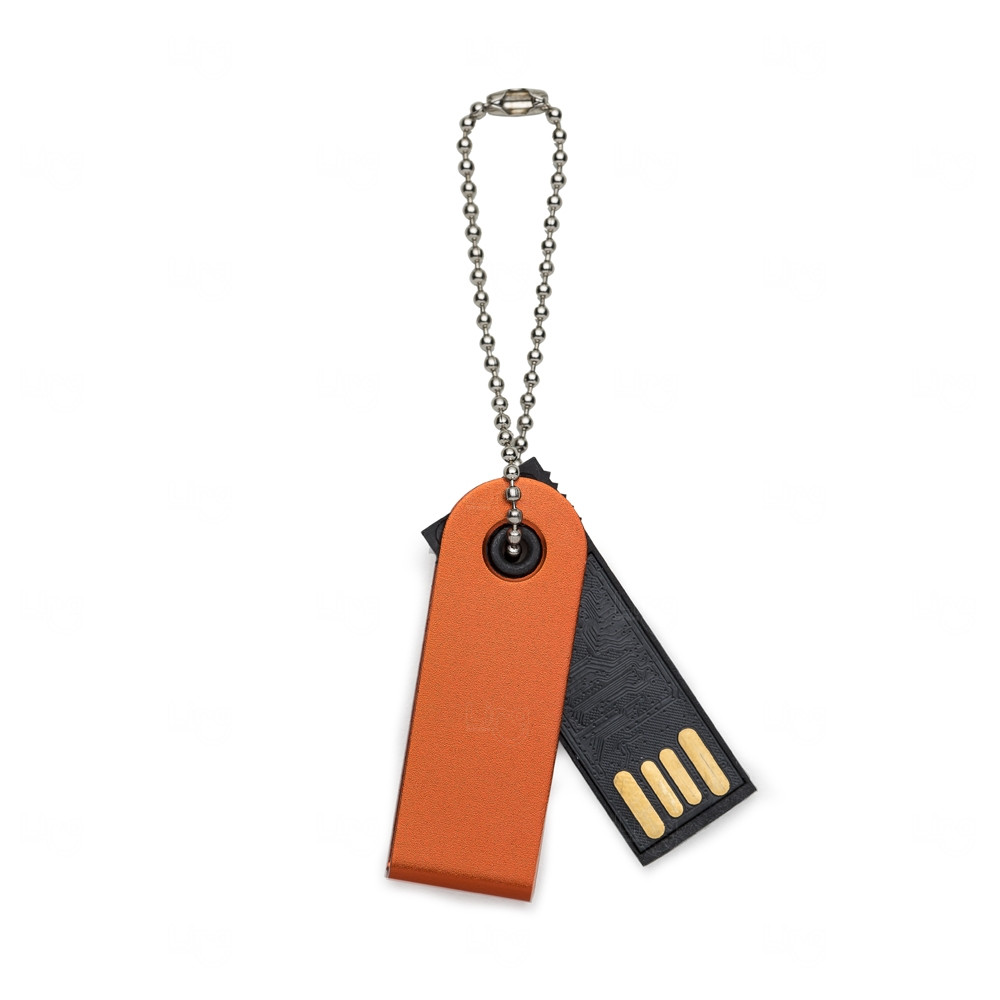 Mini Pen Drive Personalizado Giratório - 4GB Laranja