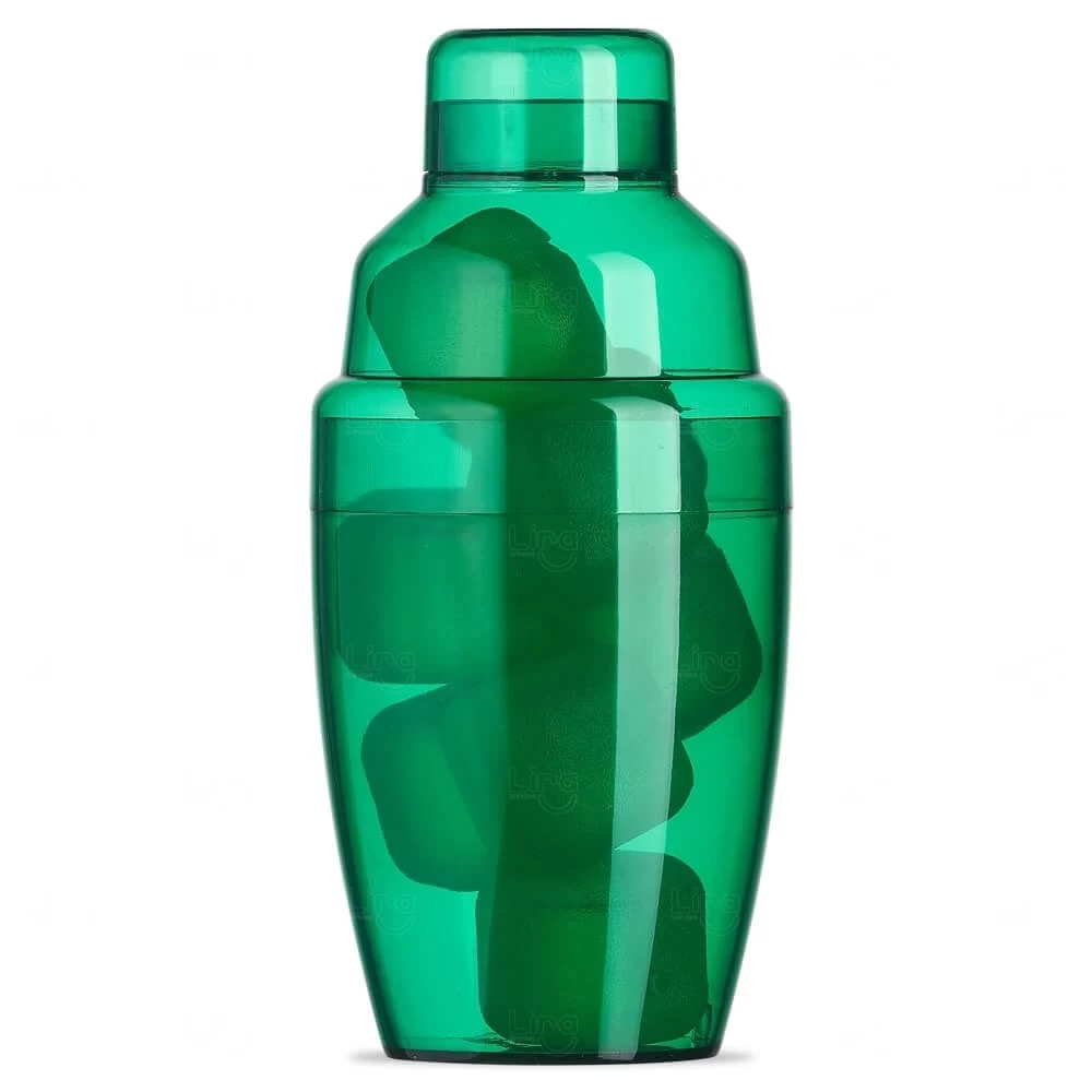 Coqueteleira Personalizada Plástica C/ Gelo Ecológico  - 230ml 