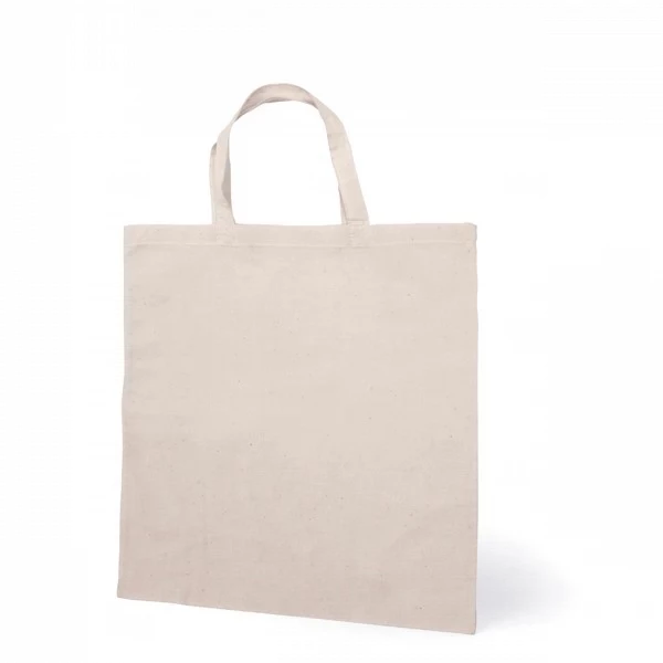 Sacola Algodão com Malha Frontal Personalizada  - 37 x 41 cm Bege