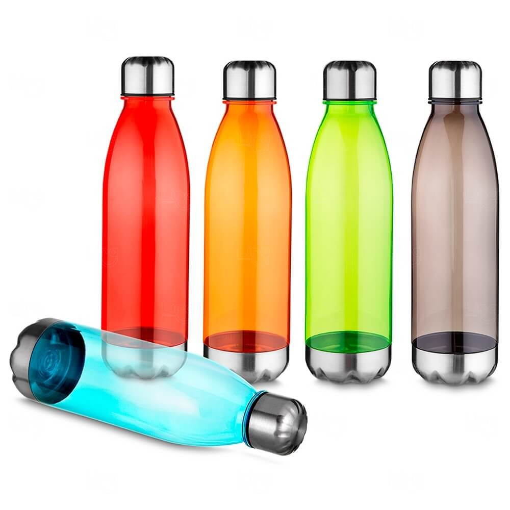 Garrafa 700ml Plástica com Tampa de Alumínio Personalizada 