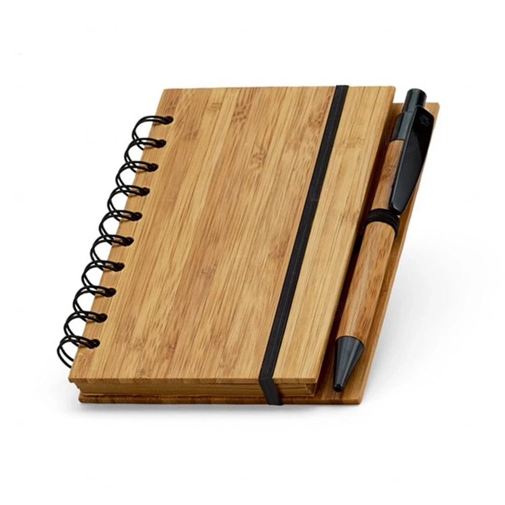Caderno A5 Bambu Personalizado - 18,0 x 13,5 cm 