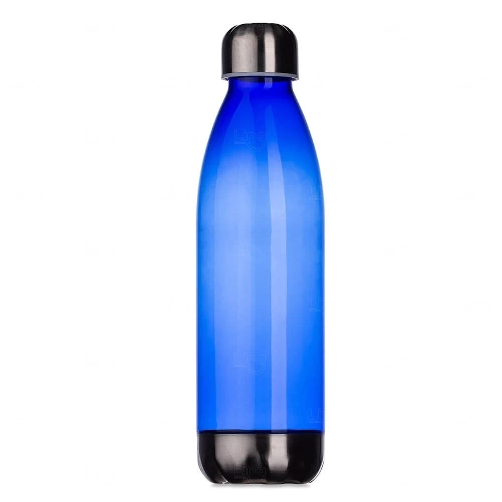 Garrafa Personalizada Plástica - 700ml Azul e Inox