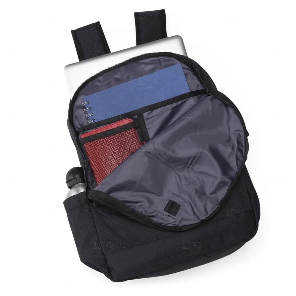 Mochila de Poliéster com Duplo Compartimento Personalizada 