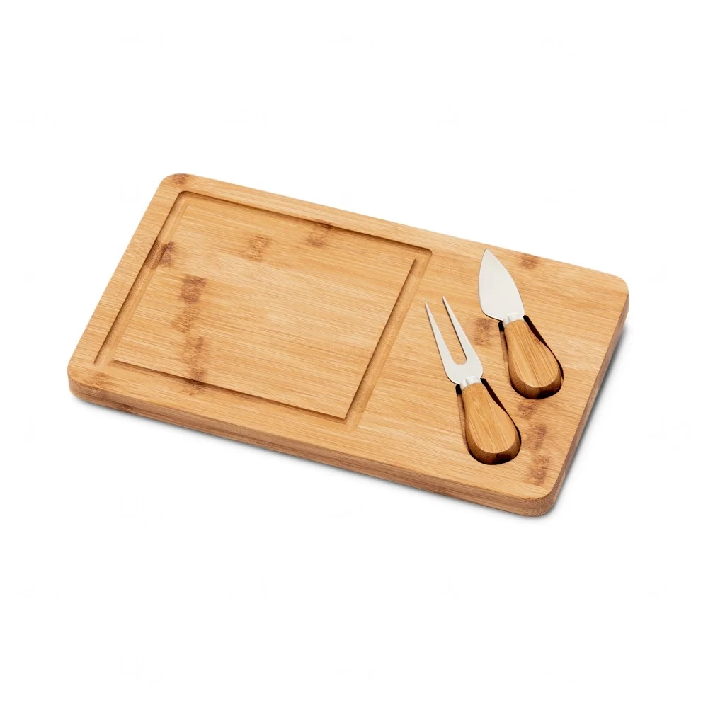 Tábua de Queijos com 2 Utensílios Personalizada Natural