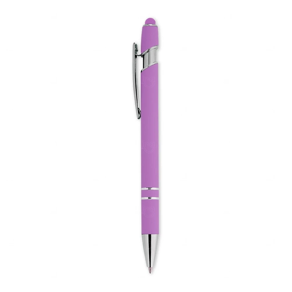 Caneta Touch Metalizada Emborrachada Personalizada 